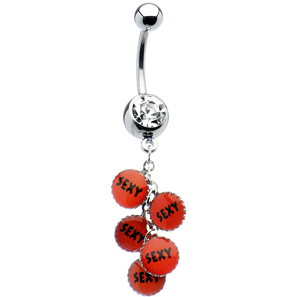 Crystalline Gem Dangling Sexy Belly Ring