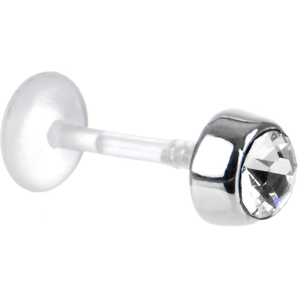 Body Candy Clear Bioplast Tragus Labret Monroe 16 Gauge 3/8-