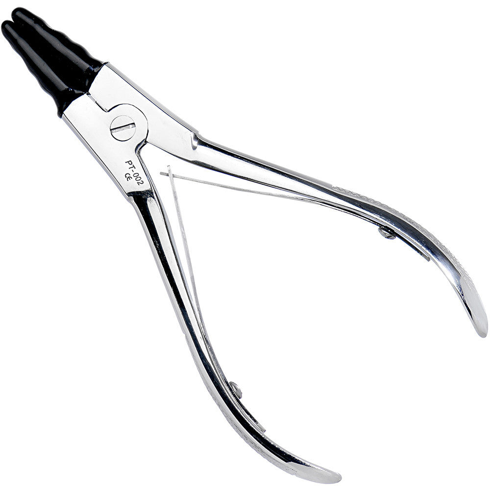 Body Jewelry Ring Opening Pliers with Black Rubber Tip - 6 Inch