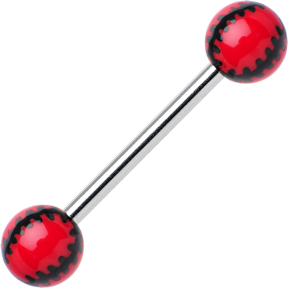 Double barbell clearance tongue ring