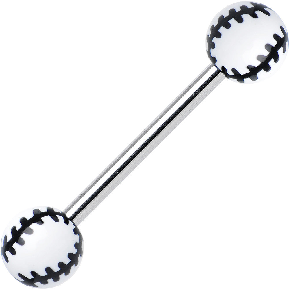 Double barbell clearance tongue ring