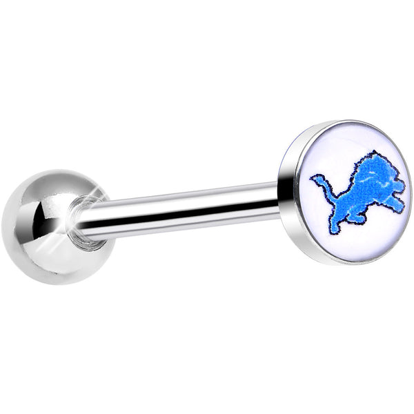 Officially Licensed NFL Cut Out Detroit Lions Barbell Tongue Ring