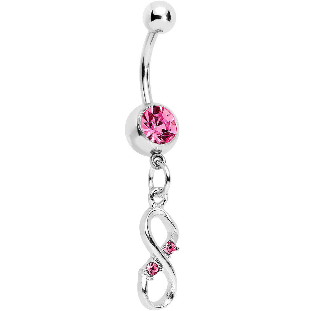 Pink Gem Infinite Hope Dangle Belly Ring