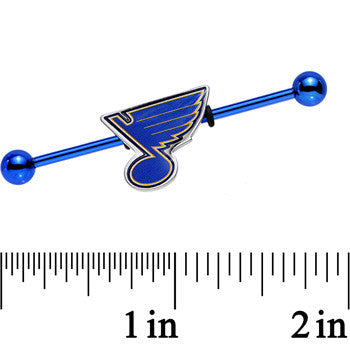 Licensed NHL Blue Anodized St Louis Blues Industrial Barbell 38mm –  BodyCandy