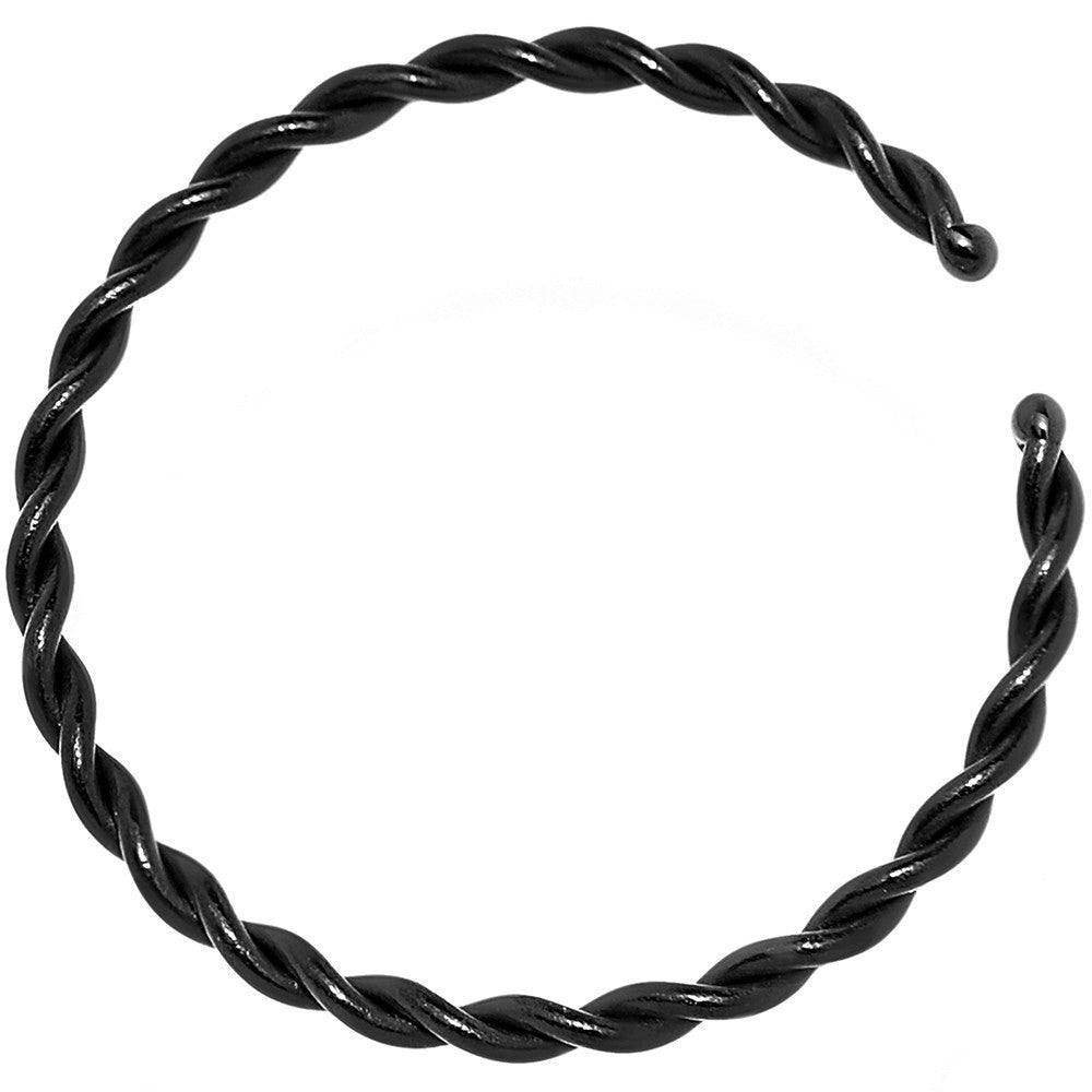 STAINLESS STEEL BLACK BRAIDED hotsell RING