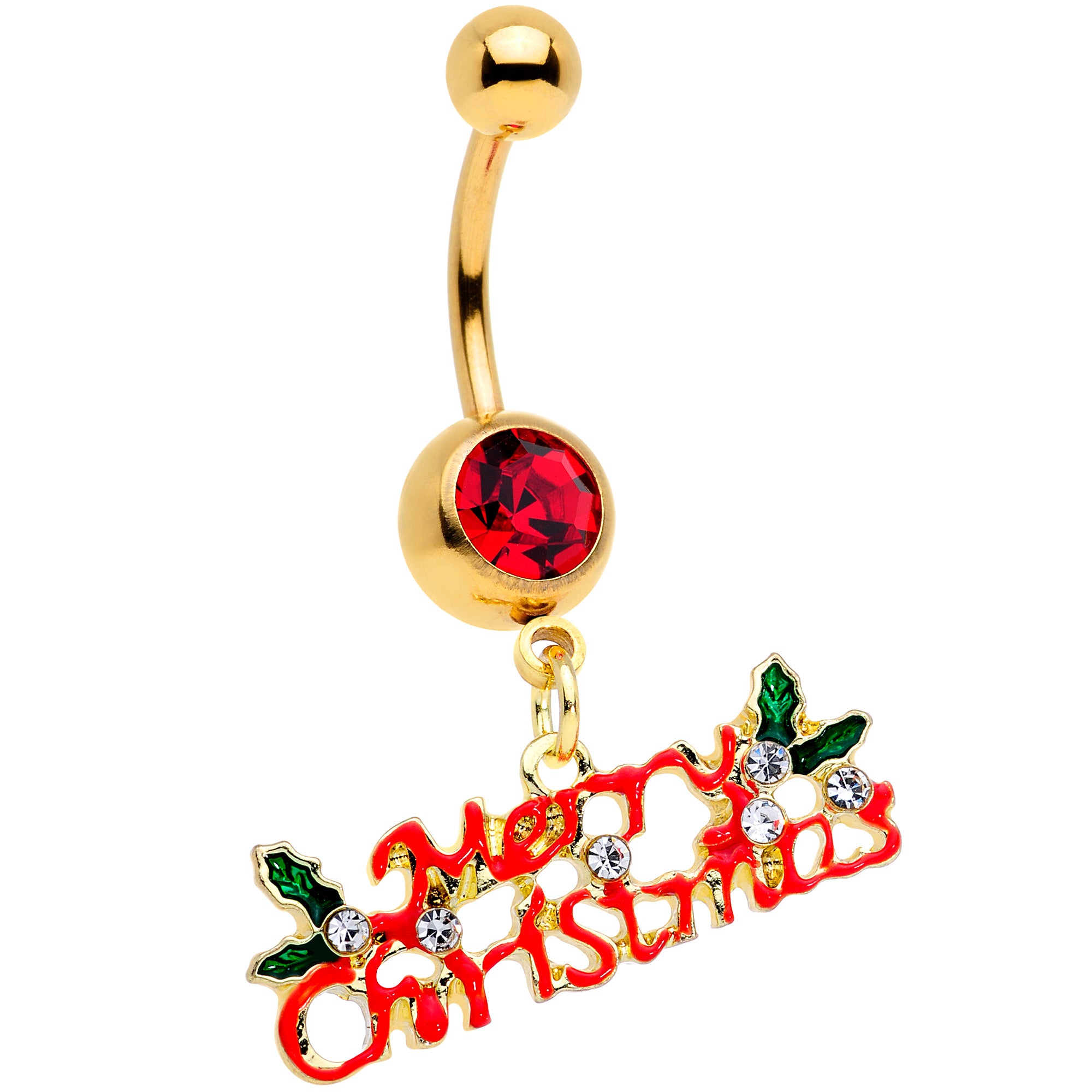 Mistletoe belly online ring