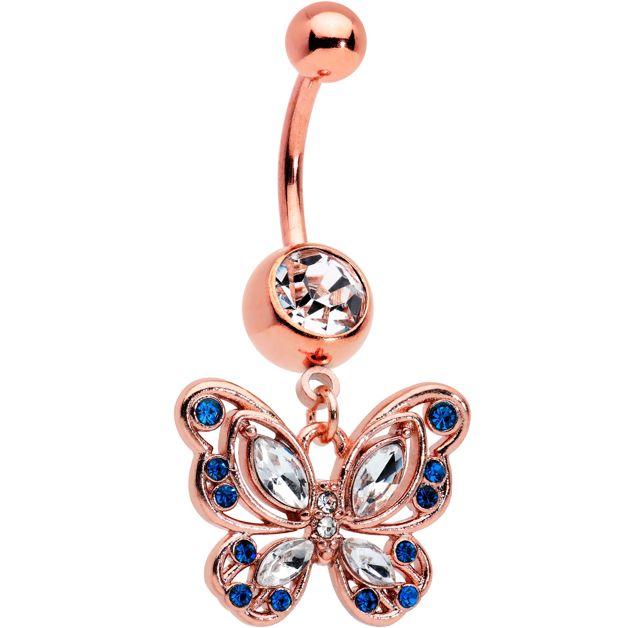 Rose gold sales belly piercing