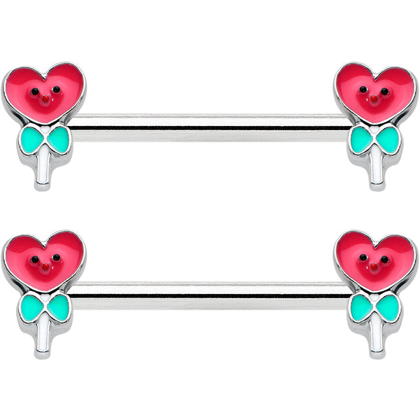 14 Gauge 9/16 Sweet Happy Cupcake Barbell Nipple Ring Set – BodyCandy