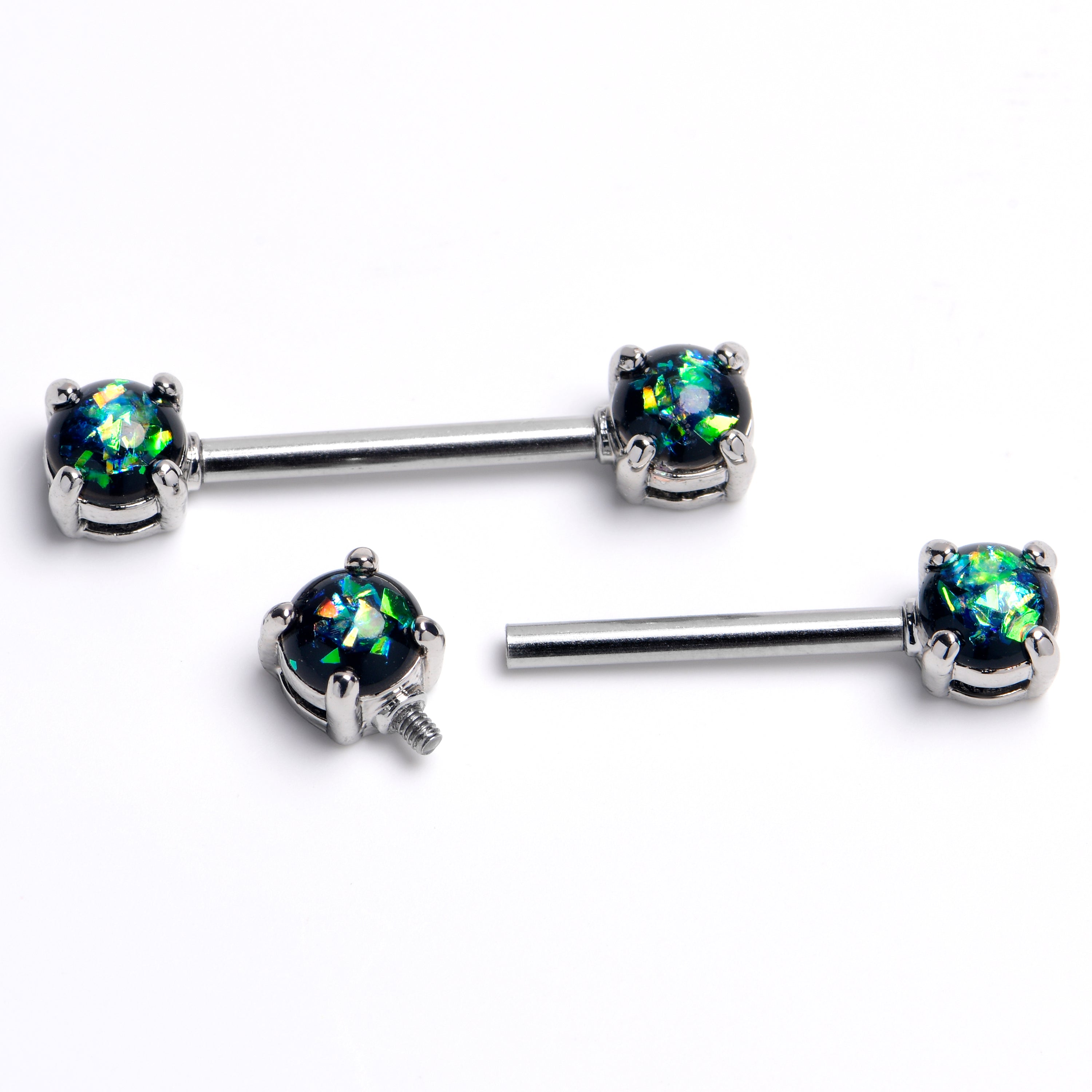 Black opal on sale nipple rings