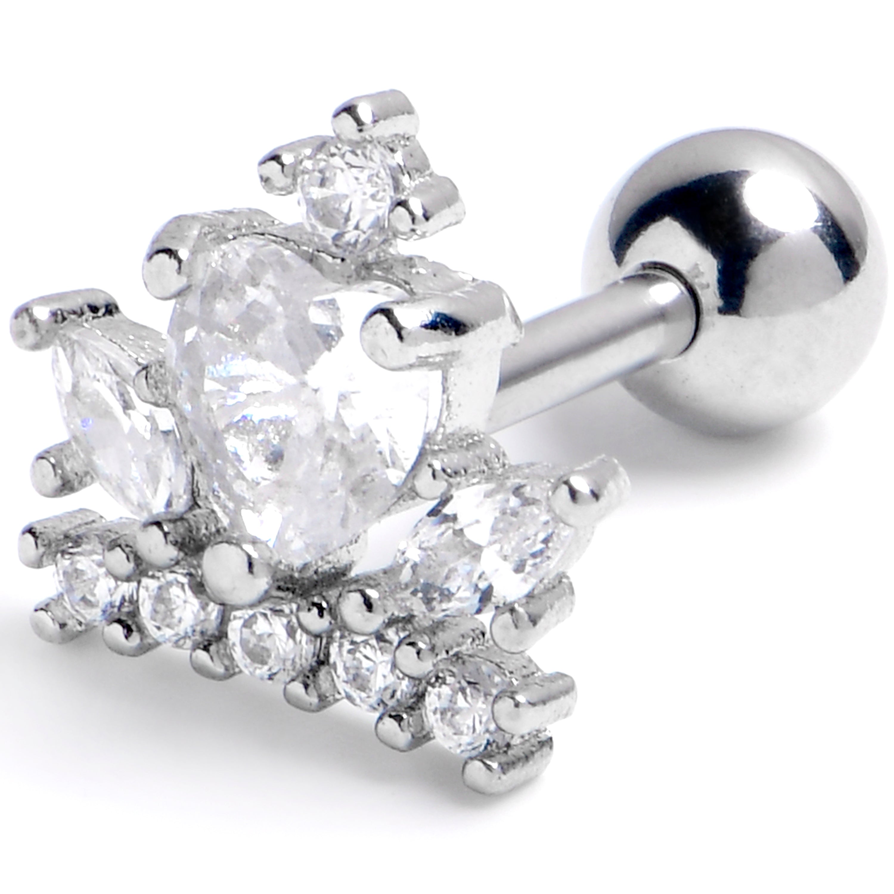 Crown hot sale tragus earring