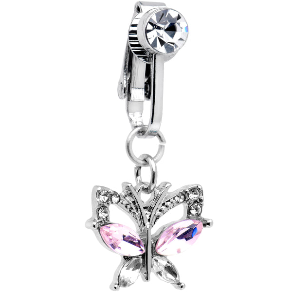 Clip Butterfly Faux Belly Piercing Fake Belly Ring Navel Rings