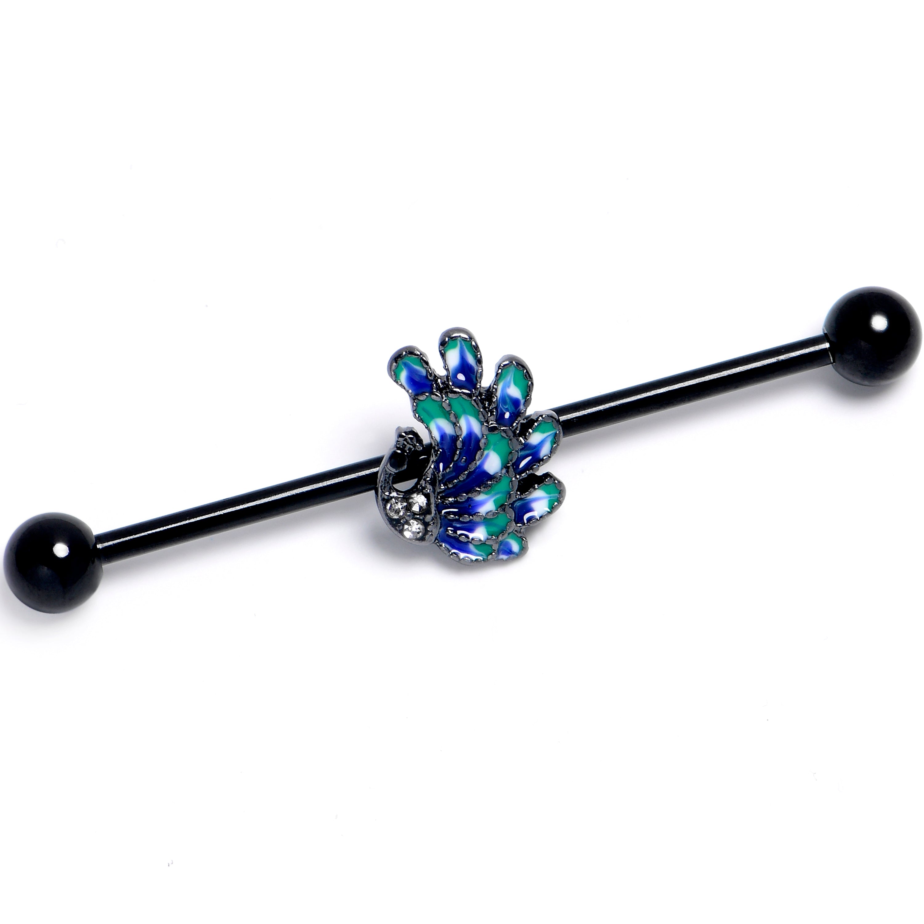 Colorful Acrylic Industrial Barbell Cartilage Clear Earrings For