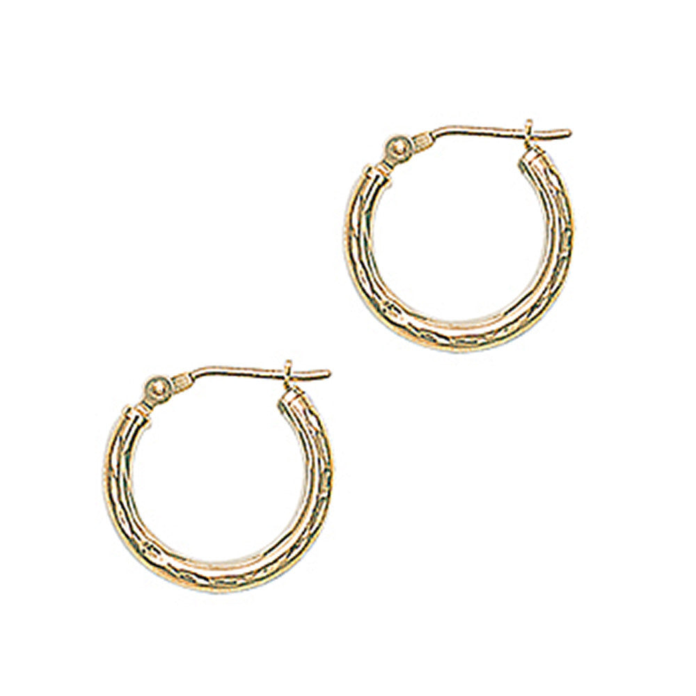 14K YELLOW GOLD classic twisted hoops REAL outlets GOLD