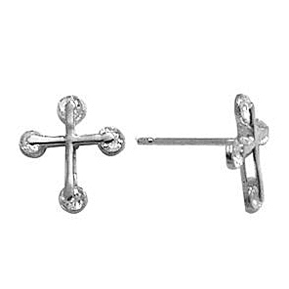 Cubic zirconia sale cross earrings