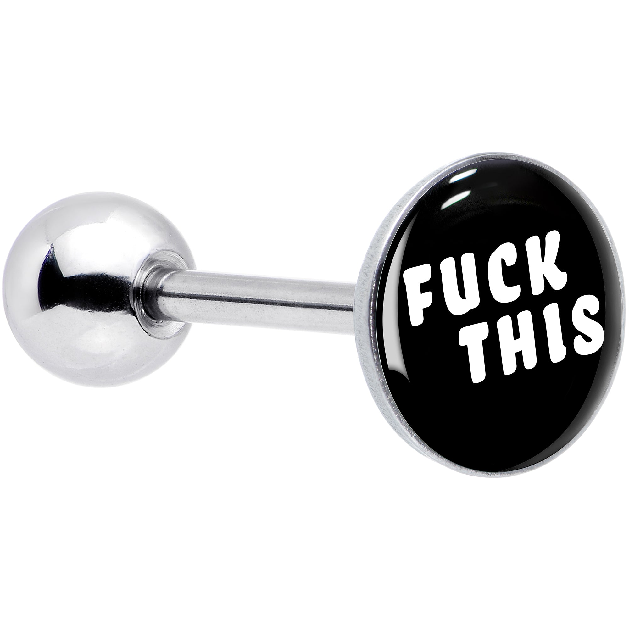 Black deals tongue ring