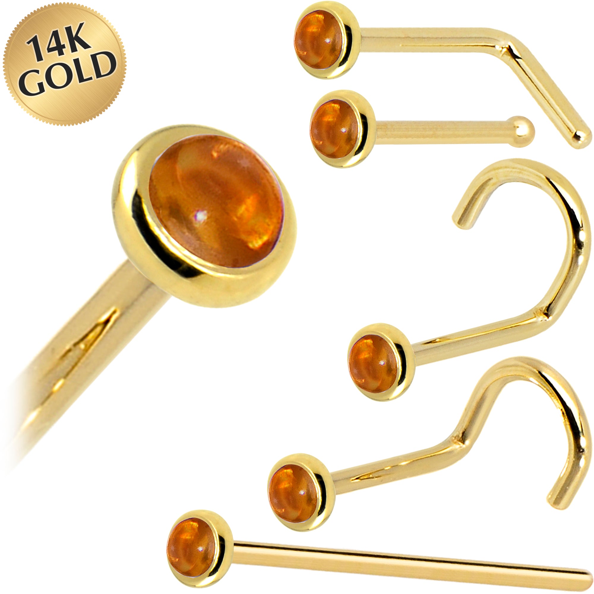 Citrine deals nose stud