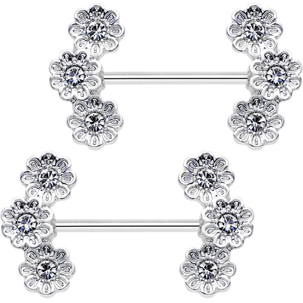 Cute Clear Diamond Nipple Rings