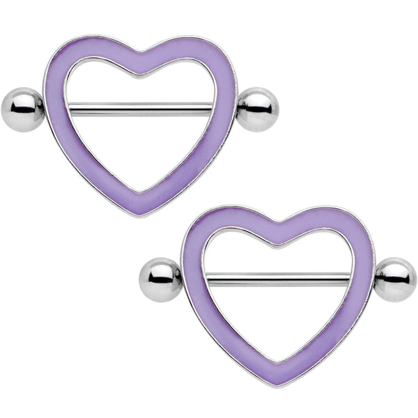 TOPBRIGHT® 2pcs/lot Awesome Love Heart Nipple Shield Ring Crystal