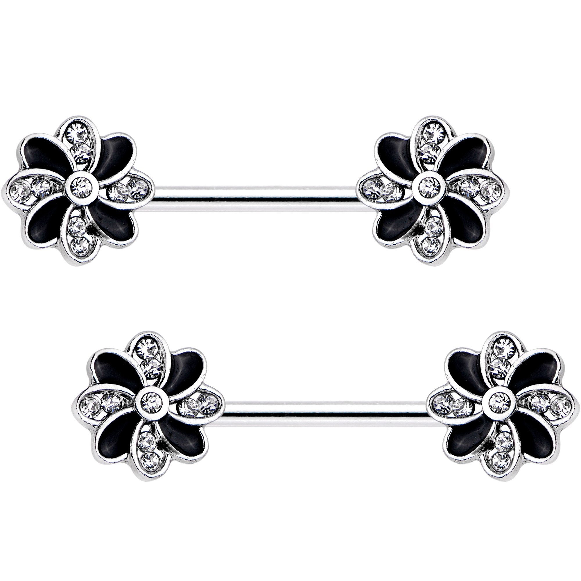 Flower nipple store rings