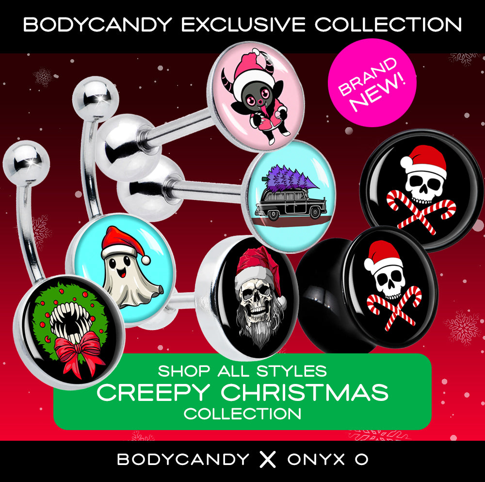 A Creepy Twist on Christmas Body Jewelry