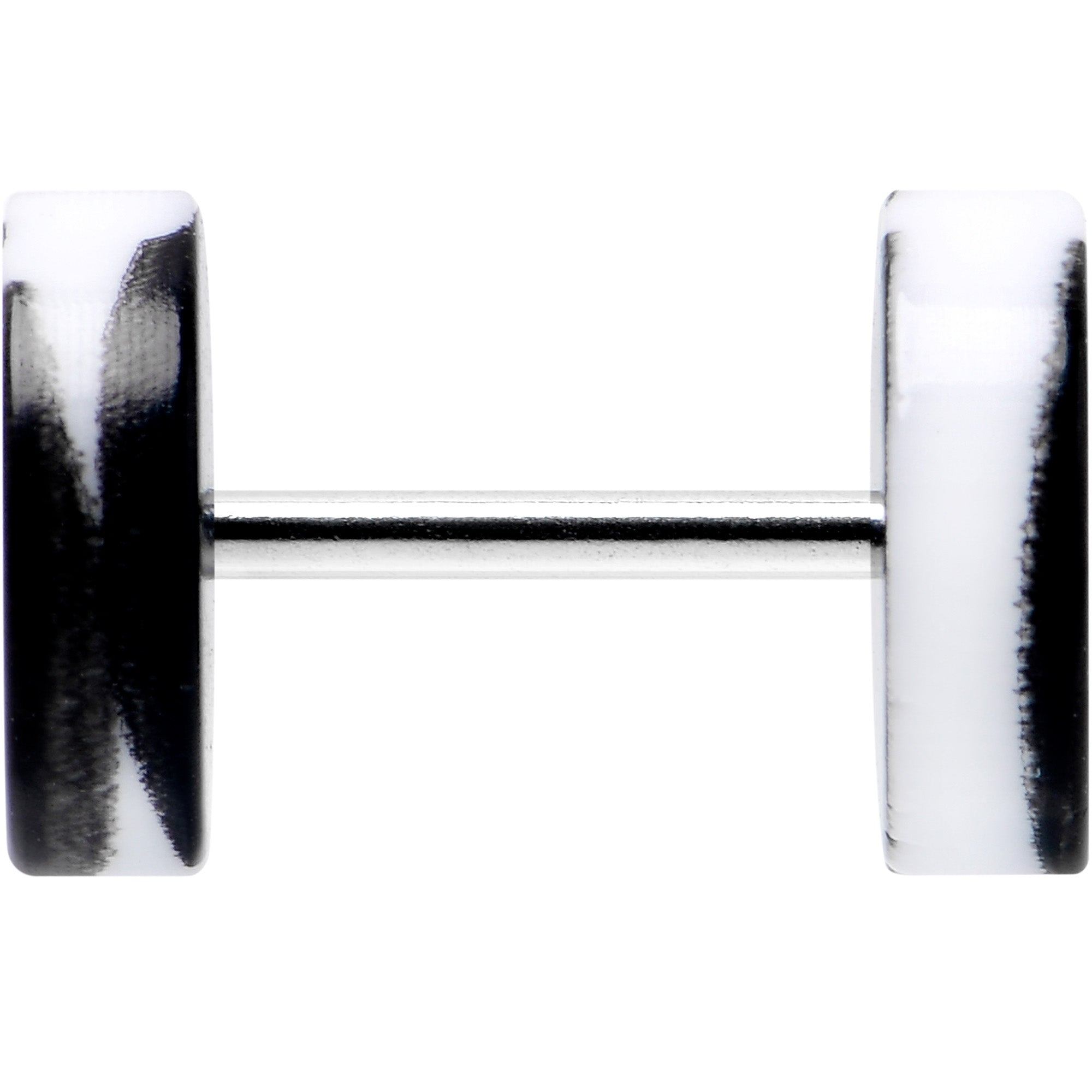 16 Gauge Black White Reverse Drip Acrylic Cheater Plug Set