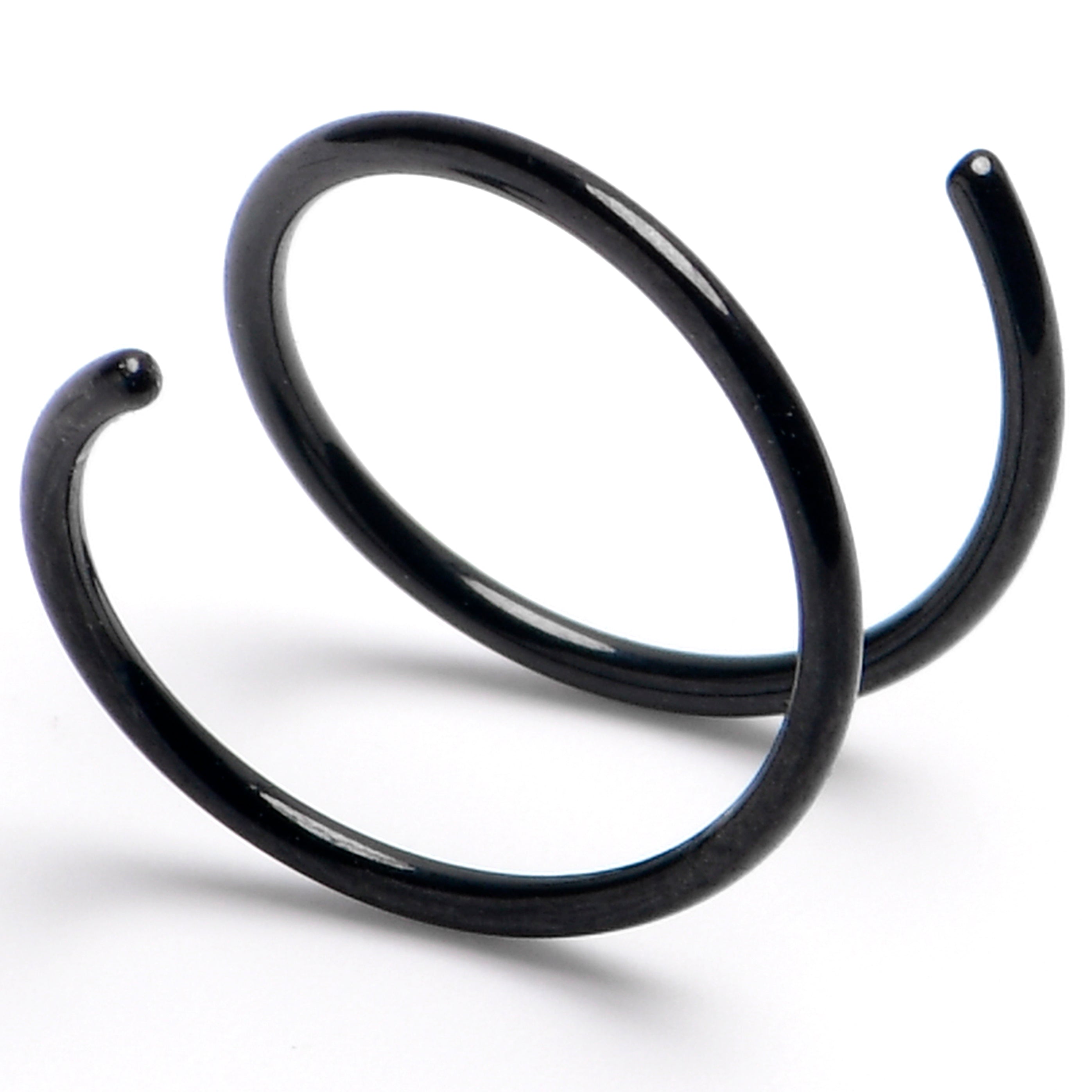 Spiral Nose Rings Double Hoop 20 Gauge