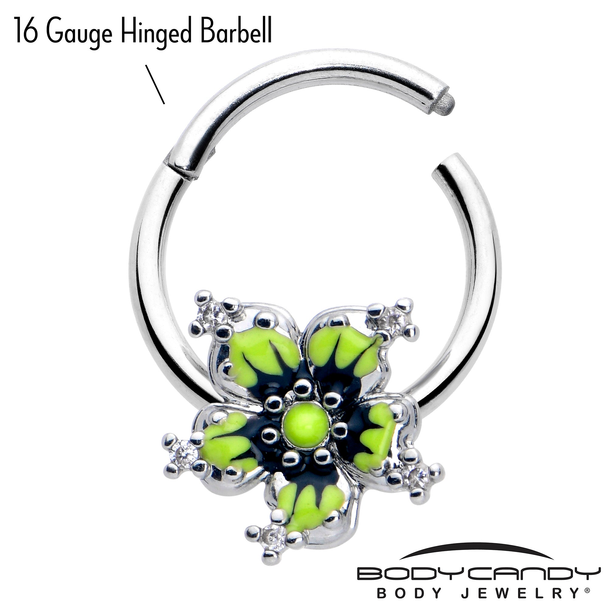 Go Green Flower Design 16 Gauge 3/8 Segment Ring