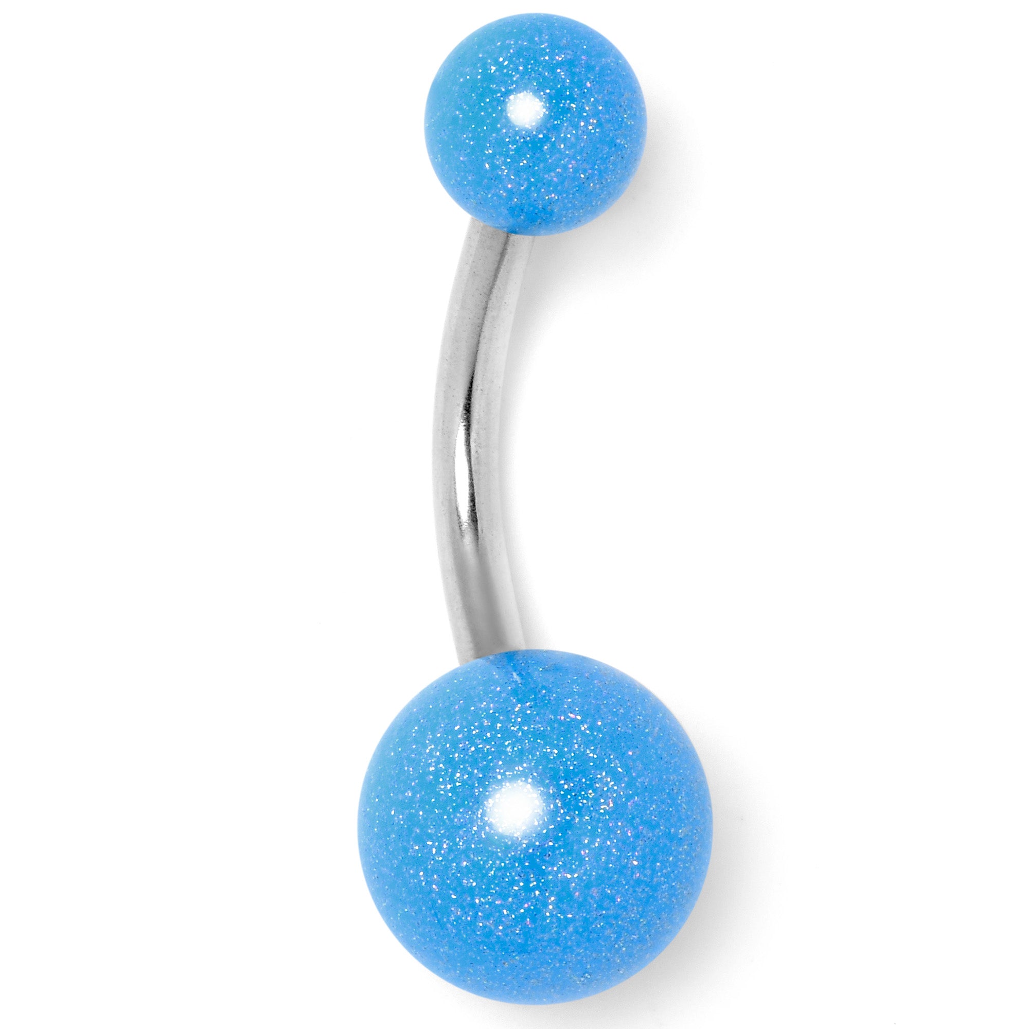 Pastel Shimmer Blue Ends Belly Ring