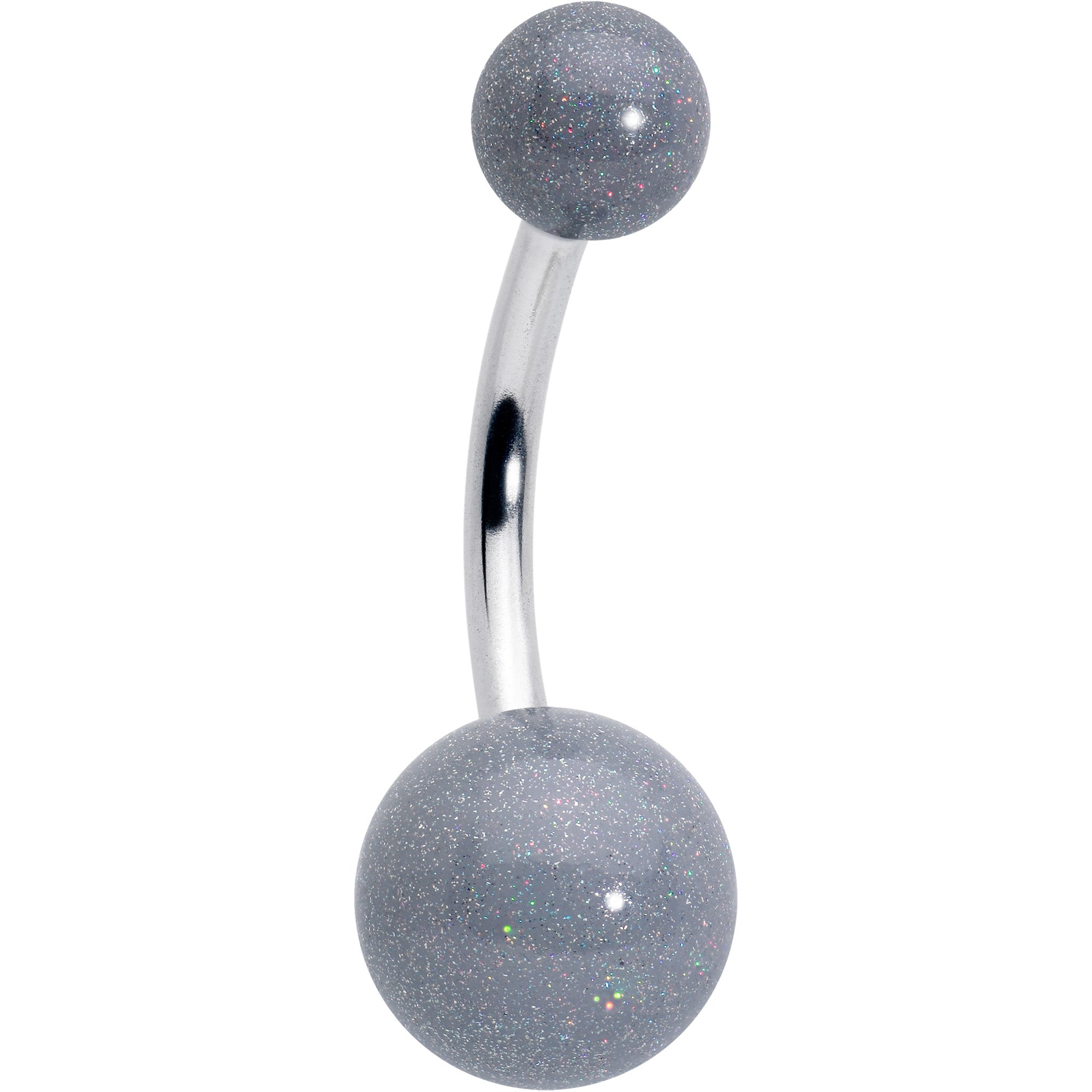 Pastel Shimmer Grey Ends Belly Ring