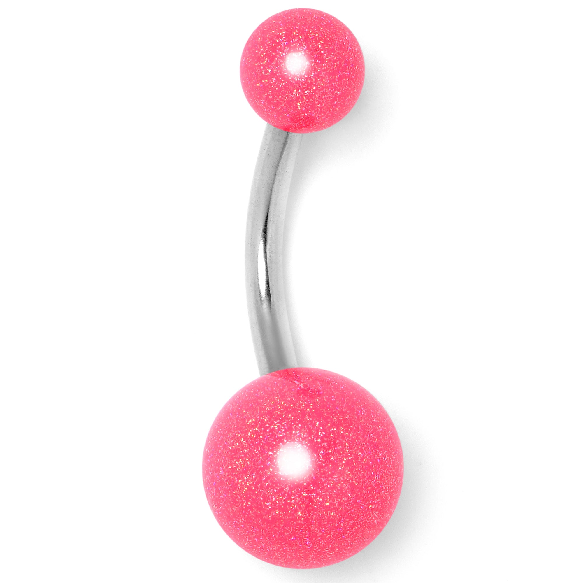 Pastel Shimmer Pink Ends Belly Ring