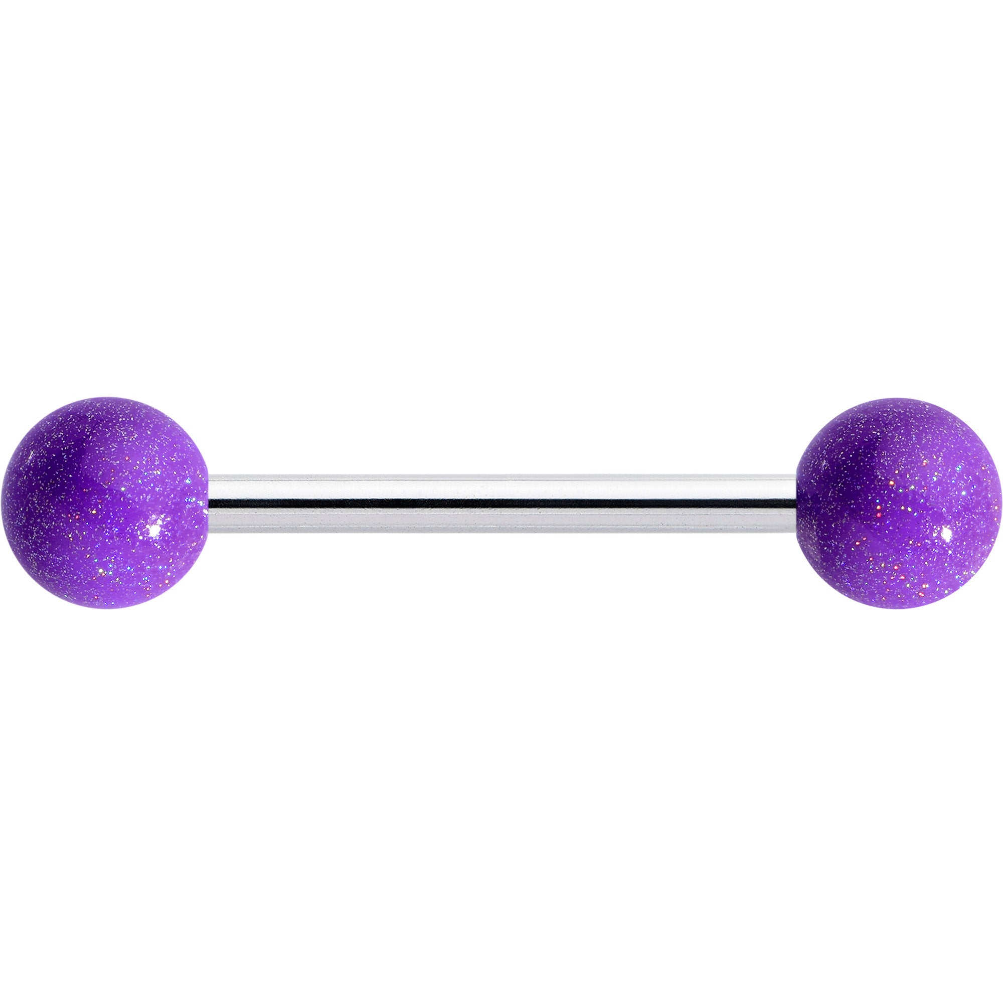 Pastel Shimmer Purple Ends Barbell Tongue Ring