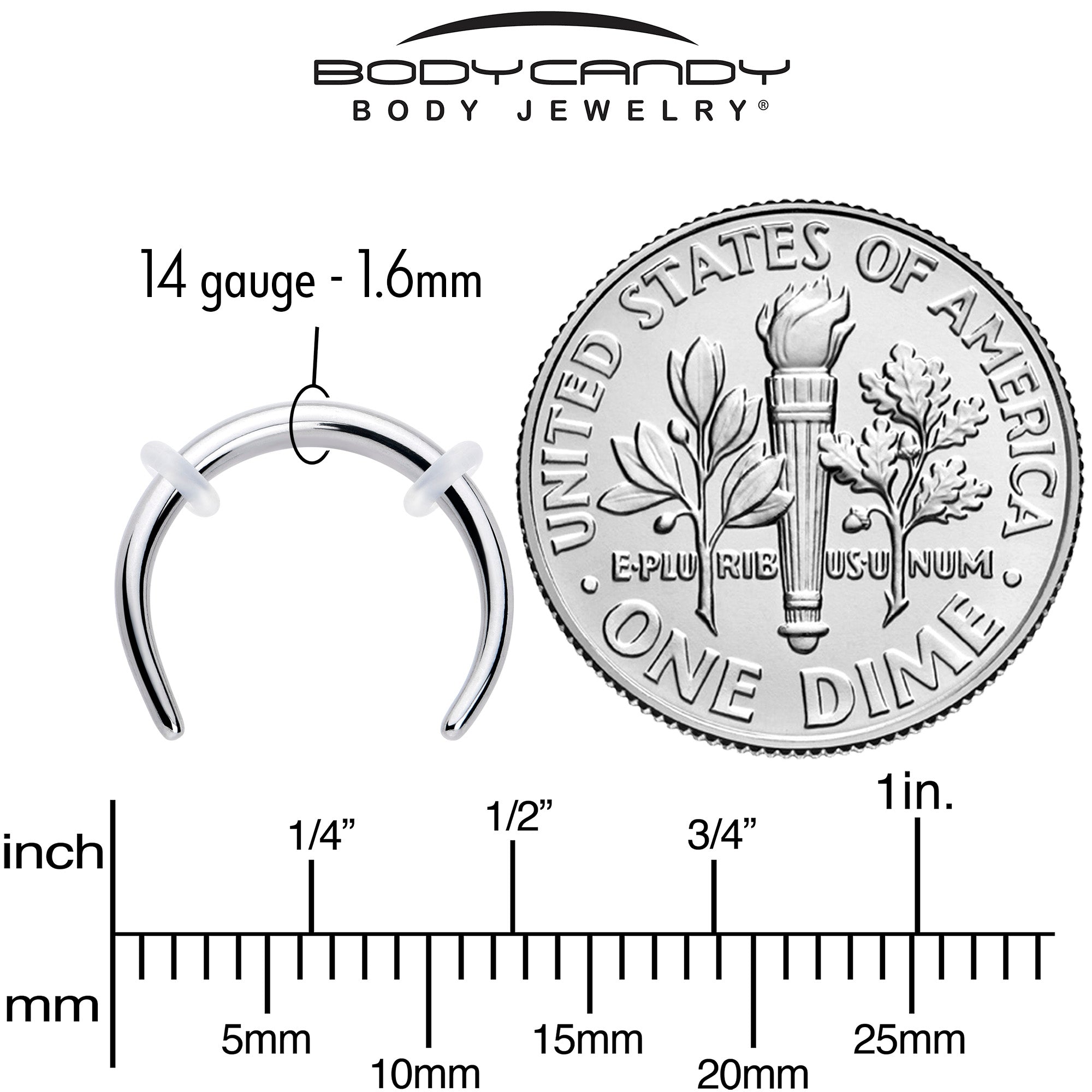 14 Gauge 3/8 Pincher Crescent Taper