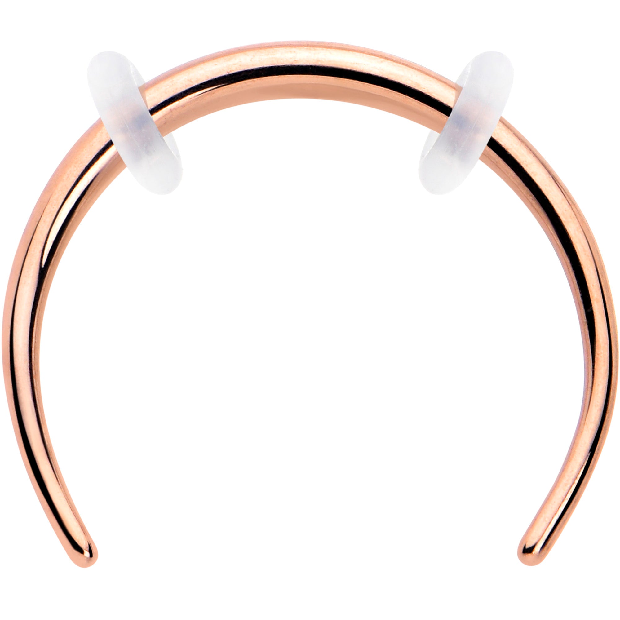 16 Gauge 3/8 Rose Gold Tone Pincher Crescent Taper