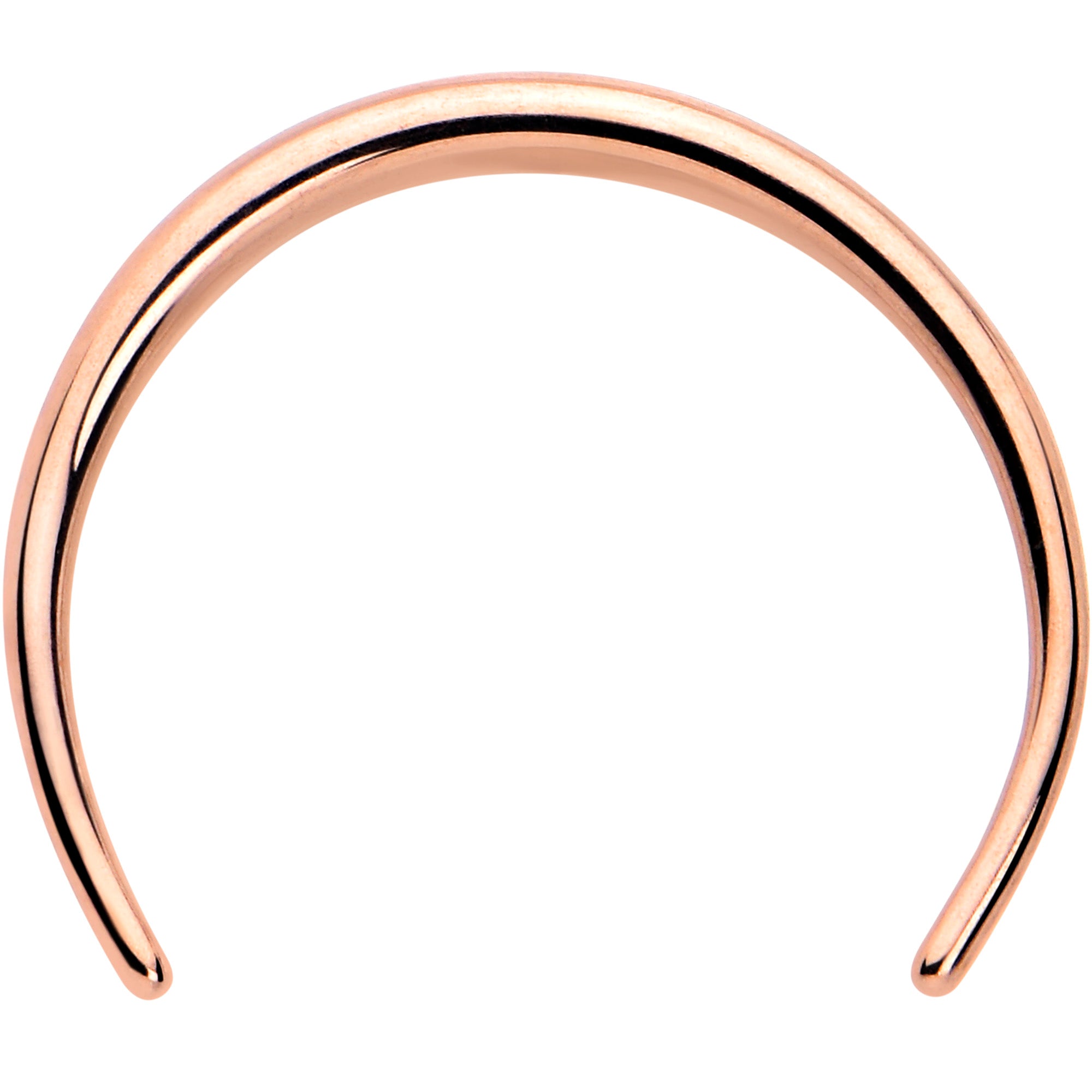 16 Gauge 3/8 Rose Gold Tone Pincher Crescent Taper