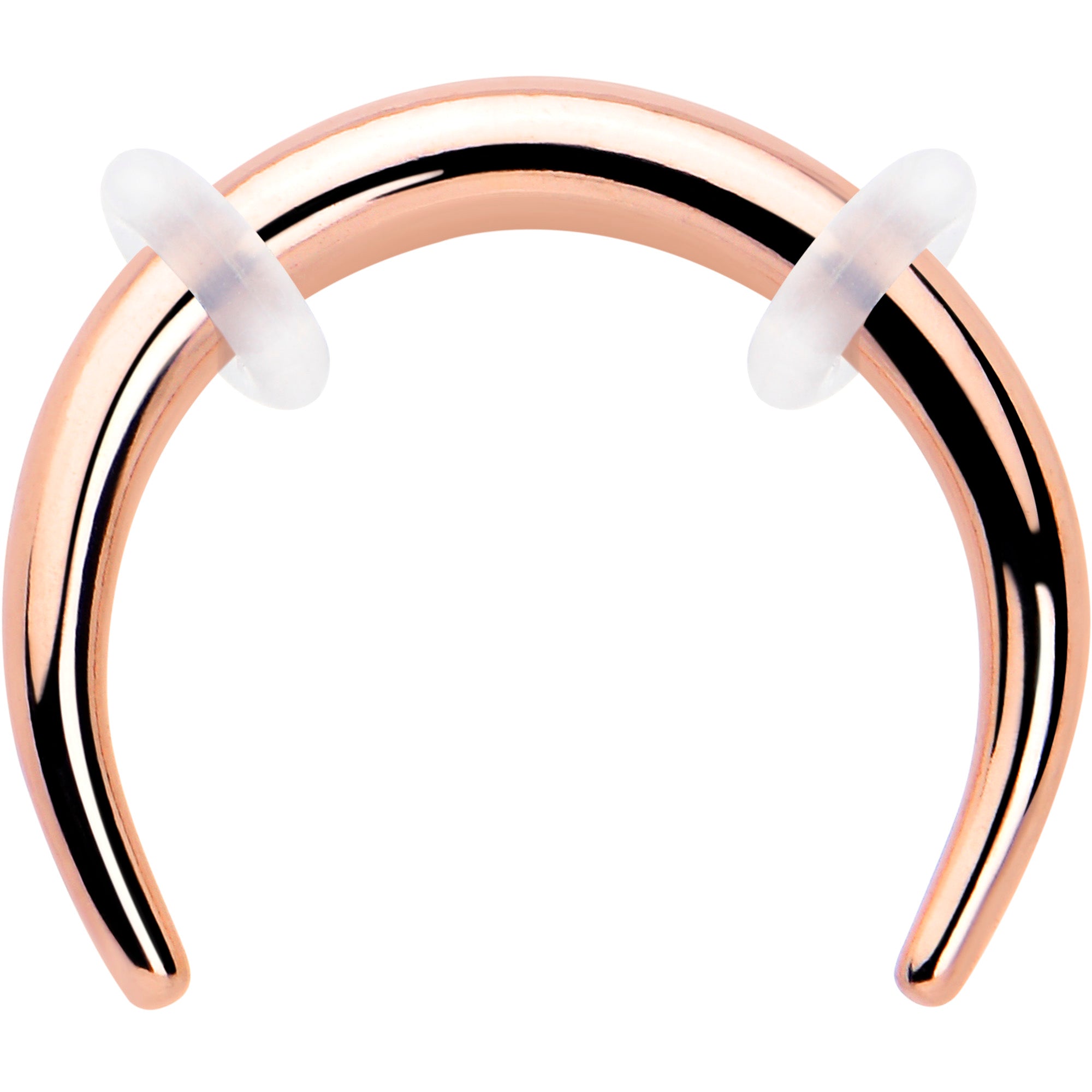 14 Gauge 5/16 Rose Gold Tone Pincher Crescent Taper