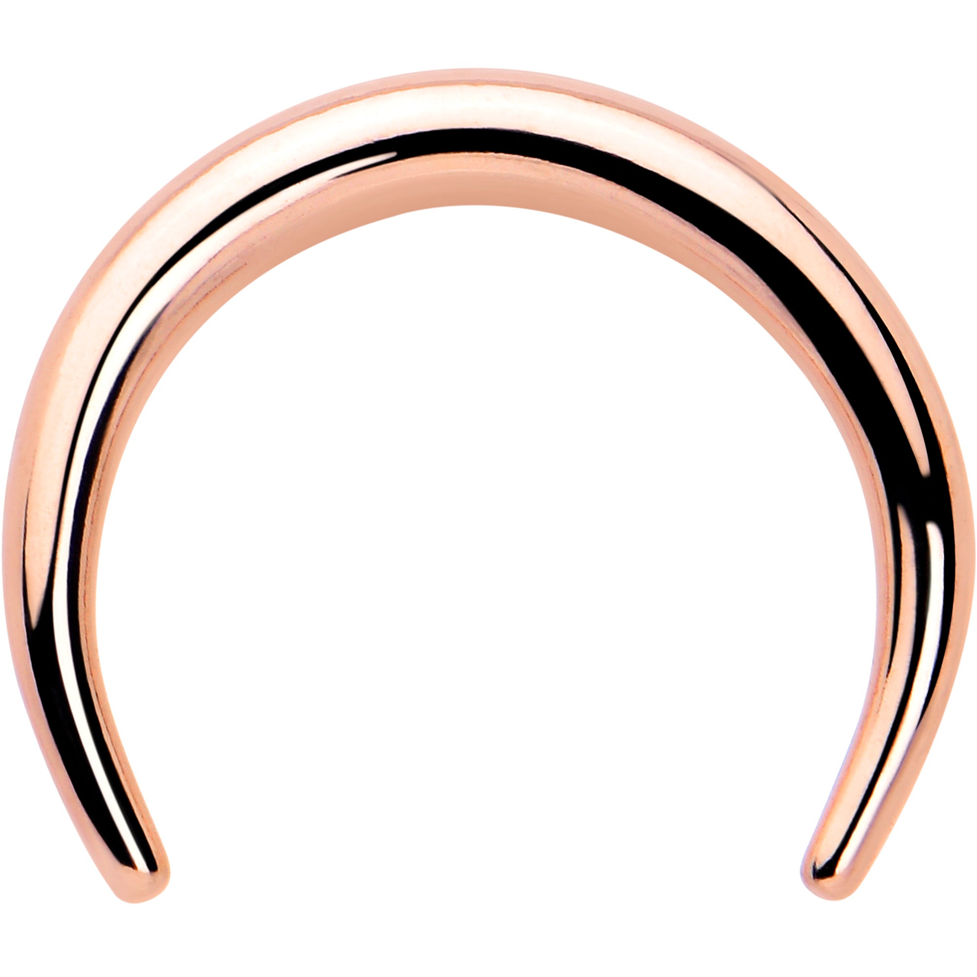 14 Gauge 5/16 Rose Gold Tone Pincher Crescent Taper