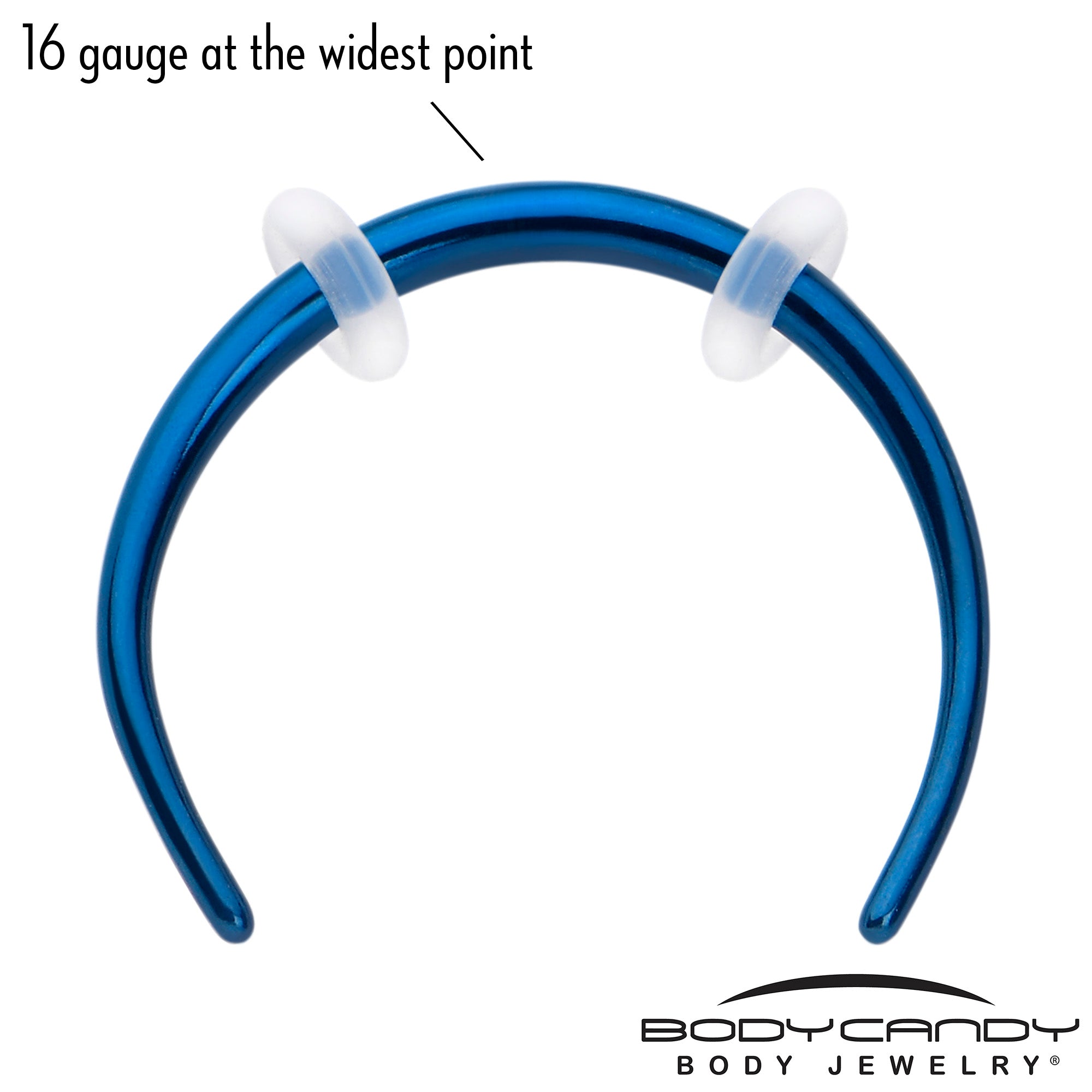 16 Gauge 3/8 Blue Pincher Crescent Taper