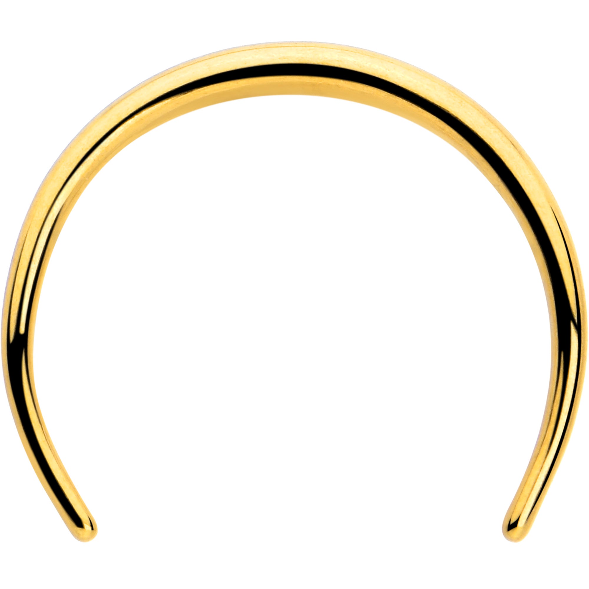 16 Gauge 3/8 Gold Tone Pincher Crescent Taper