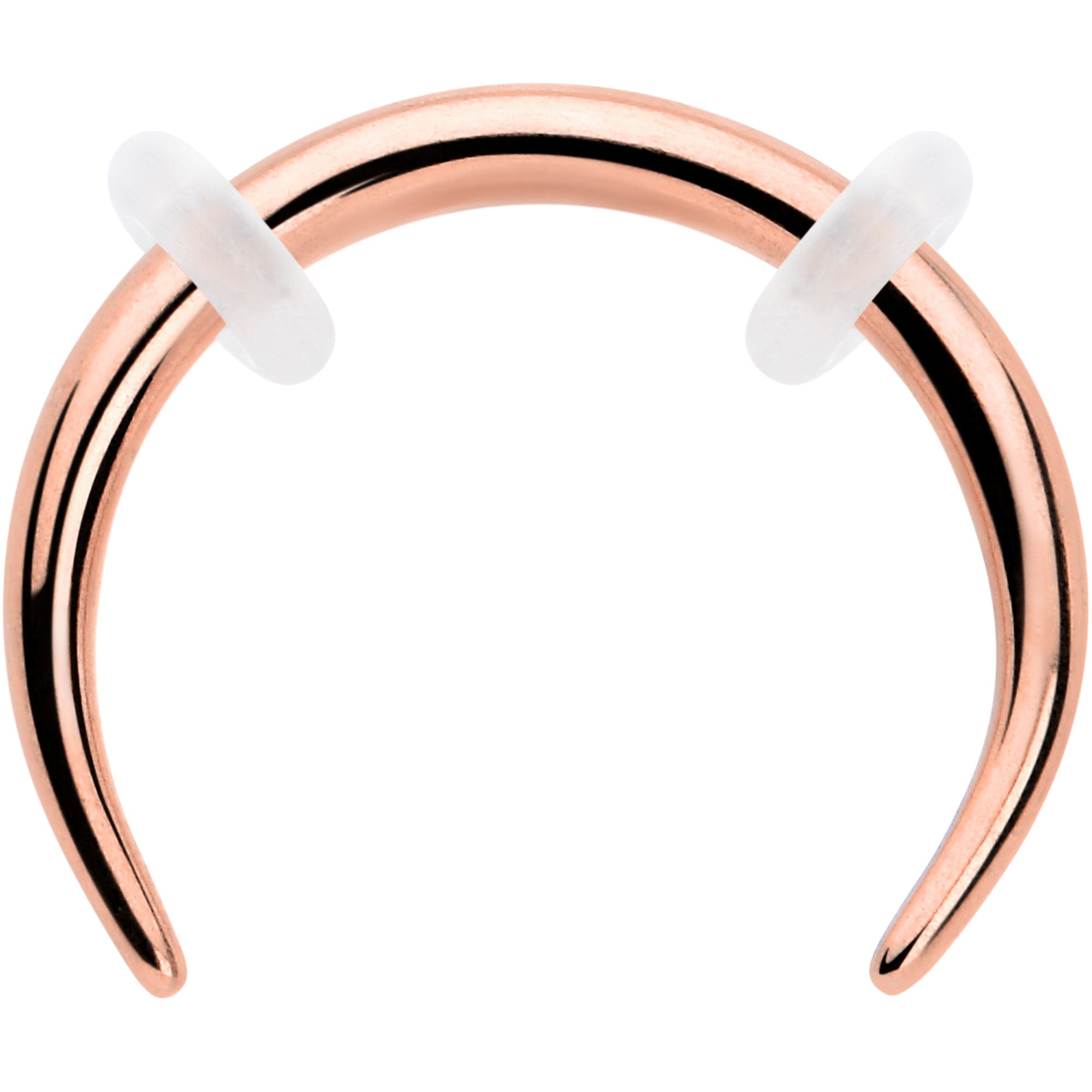 16 Gauge 5/16 Rose Gold Tone Pincher Crescent Taper