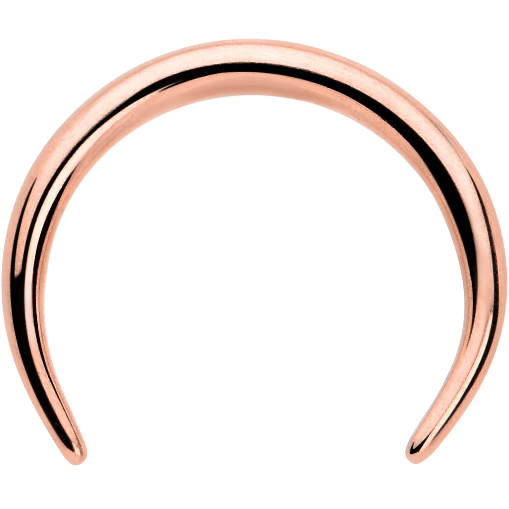 16 Gauge 5/16 Rose Gold Tone Pincher Crescent Taper