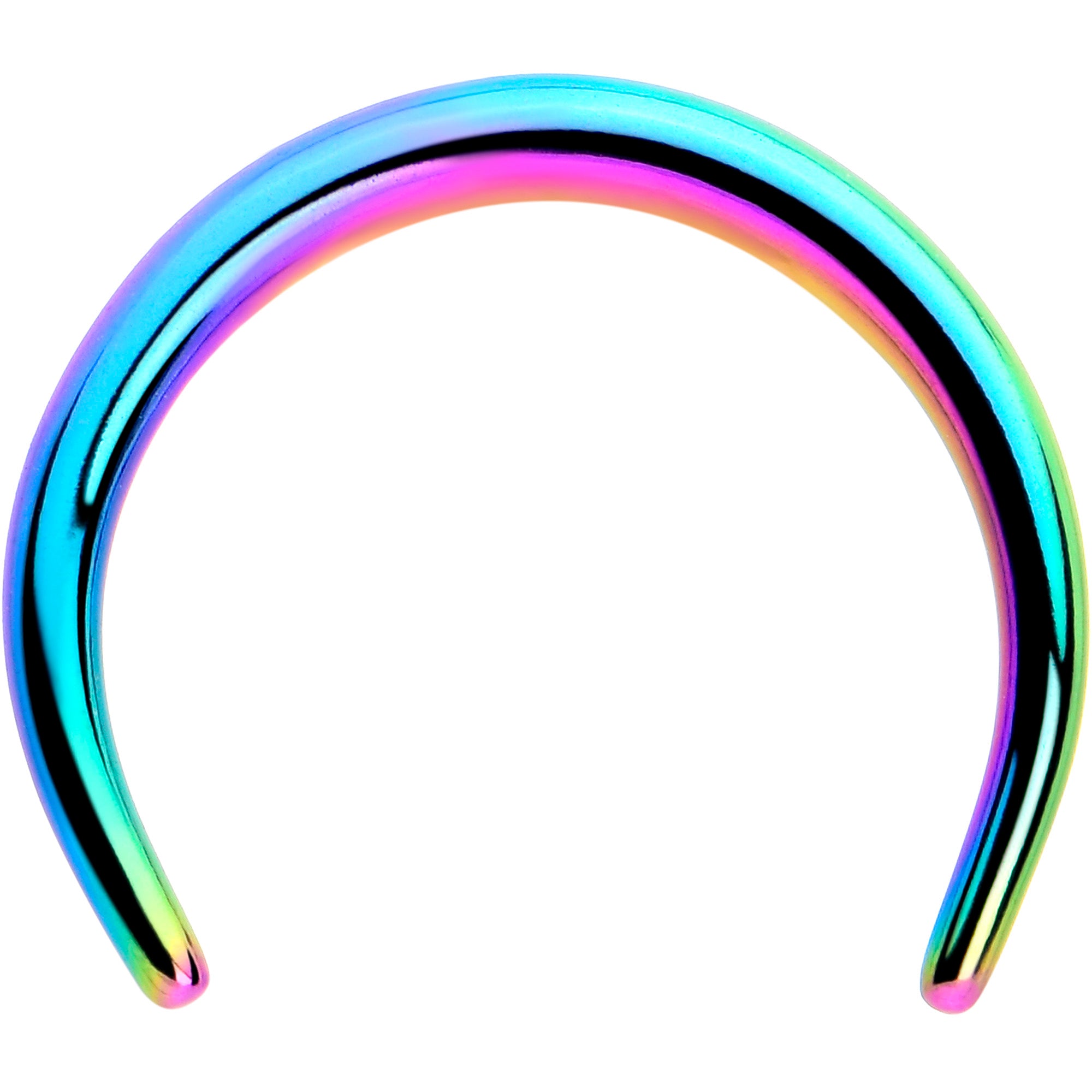 14 Gauge 3/8 Rainbow Pincher Crescent Taper