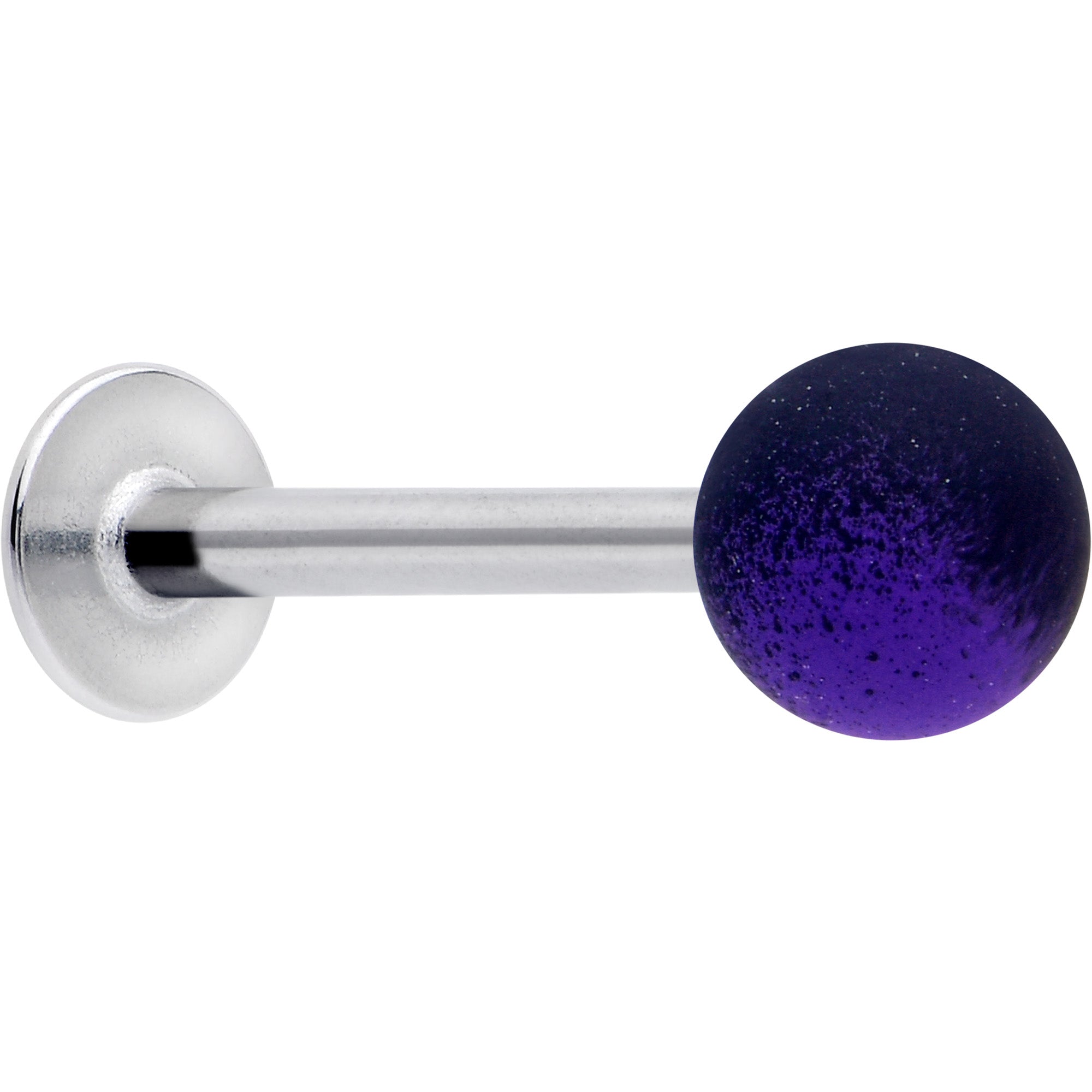 16 Gauge 3/8 Ombre Purple Black Soft Finish Labret