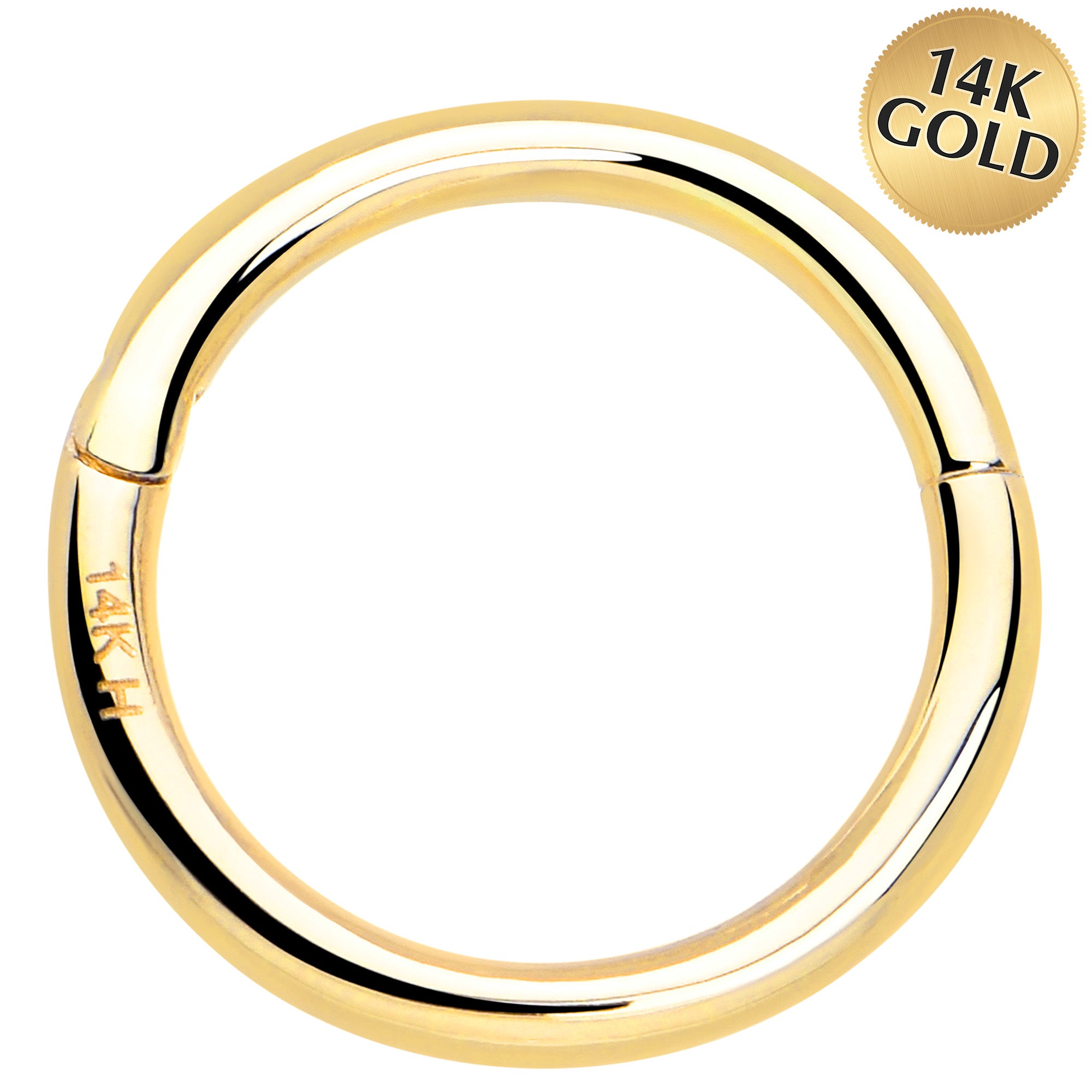 14k Solid Yellow Gold Hinged Segment Ring Elegance 18 Gauge 5/16