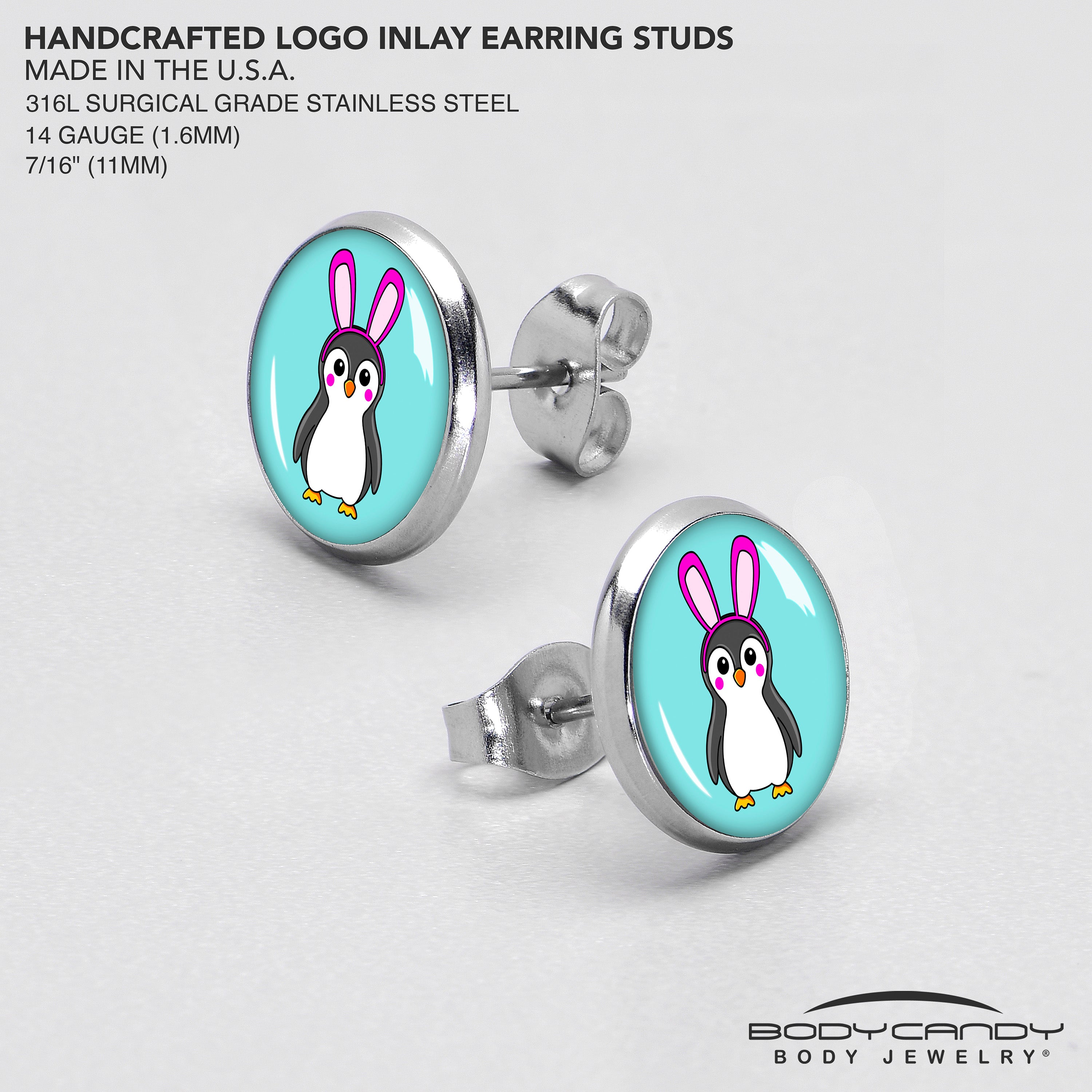 Bunny Penguin Stud Earrings