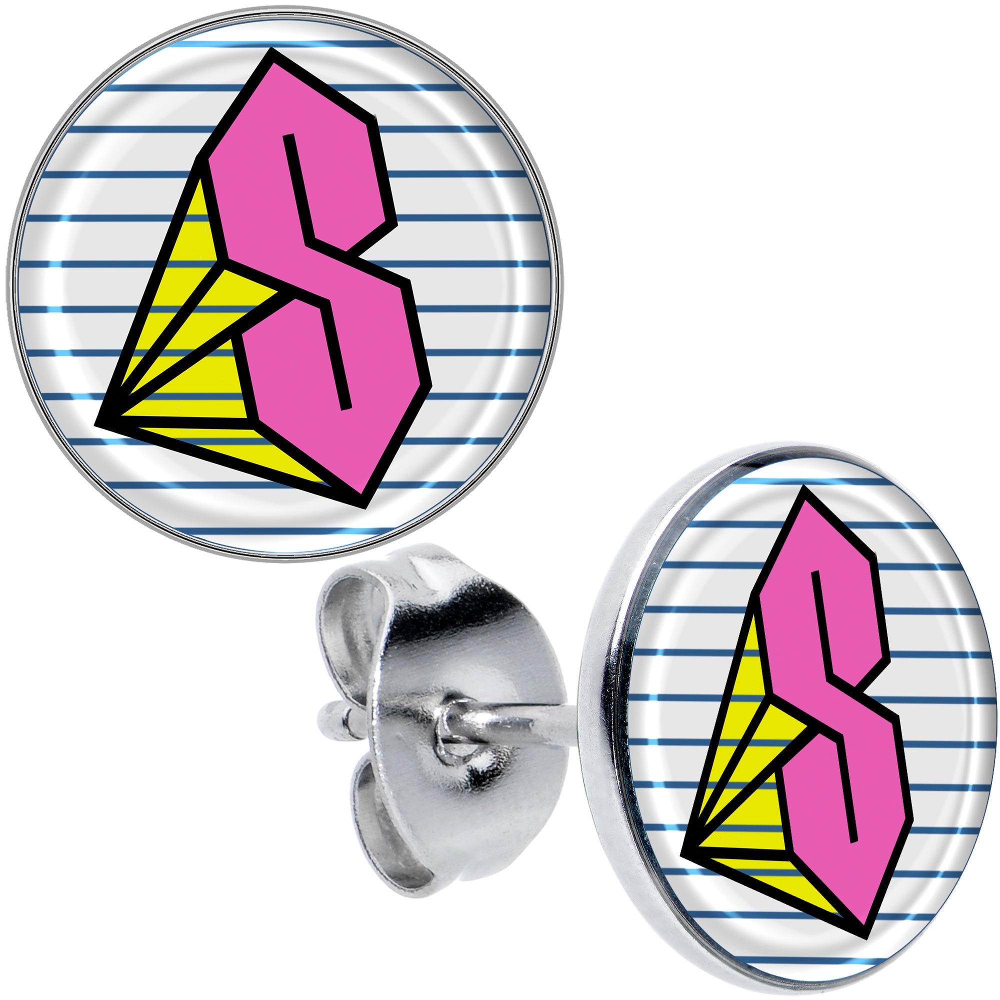 Hot Pink Cool S Stud Earrings