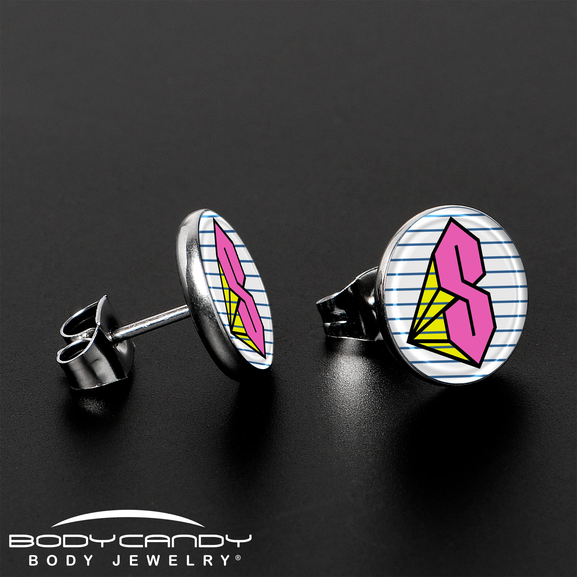 Hot Pink Cool S Stud Earrings