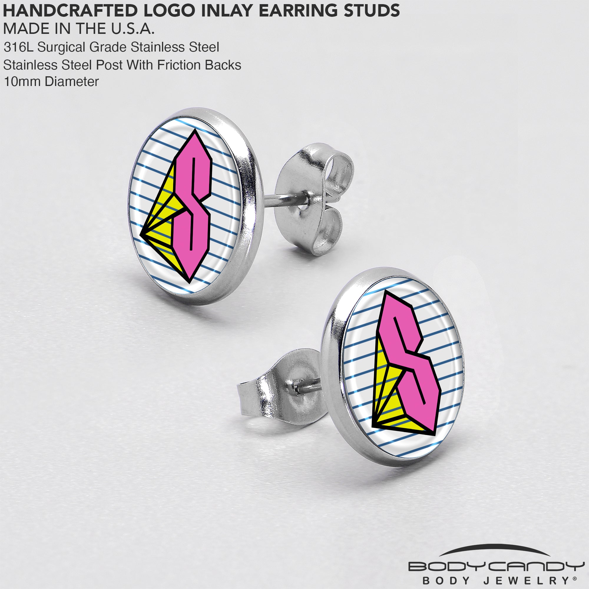 Hot Pink Cool S Stud Earrings