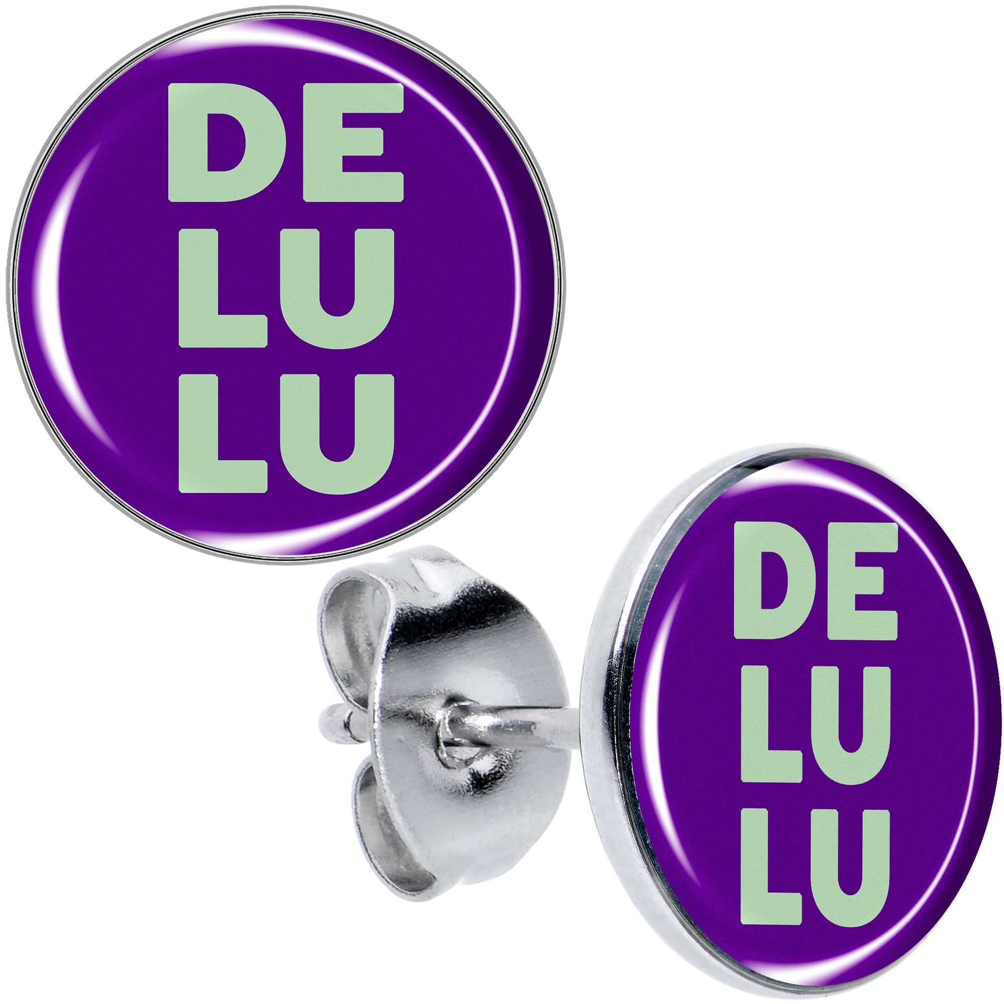 Word DELULU Stud Earrings