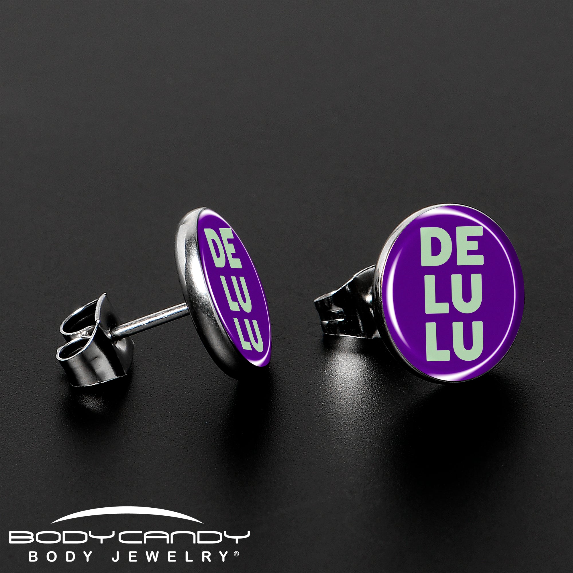 Word DELULU Stud Earrings