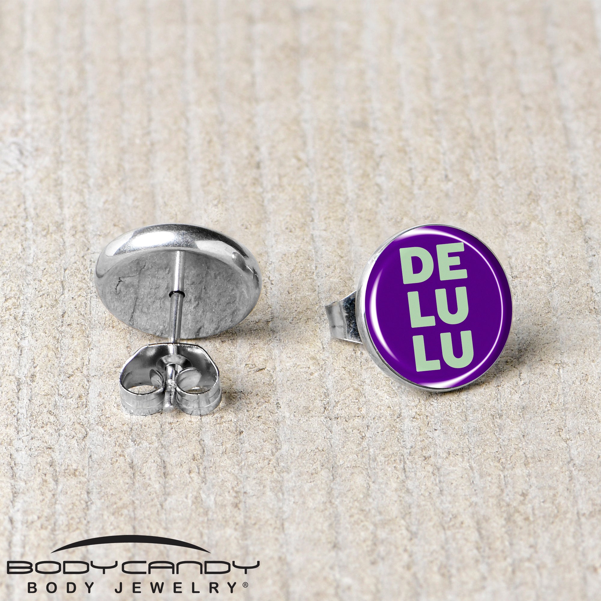 Word DELULU Stud Earrings